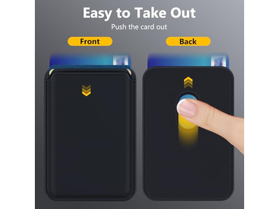 Portefeuille — MagSafe Wallet 3 Card Holder RFID Blocking Slim Magnetic Wallet - B