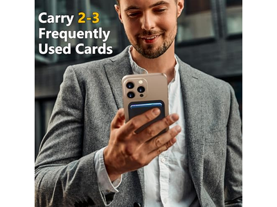 Portefeuille — MagSafe Wallet 3 Card Holder RFID Blocking Slim Magnetic Wallet - B