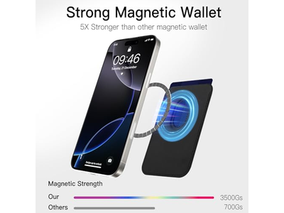 Portefeuille — MagSafe Wallet Cheetah Print Pattern Magnetic Card Holder for Phones