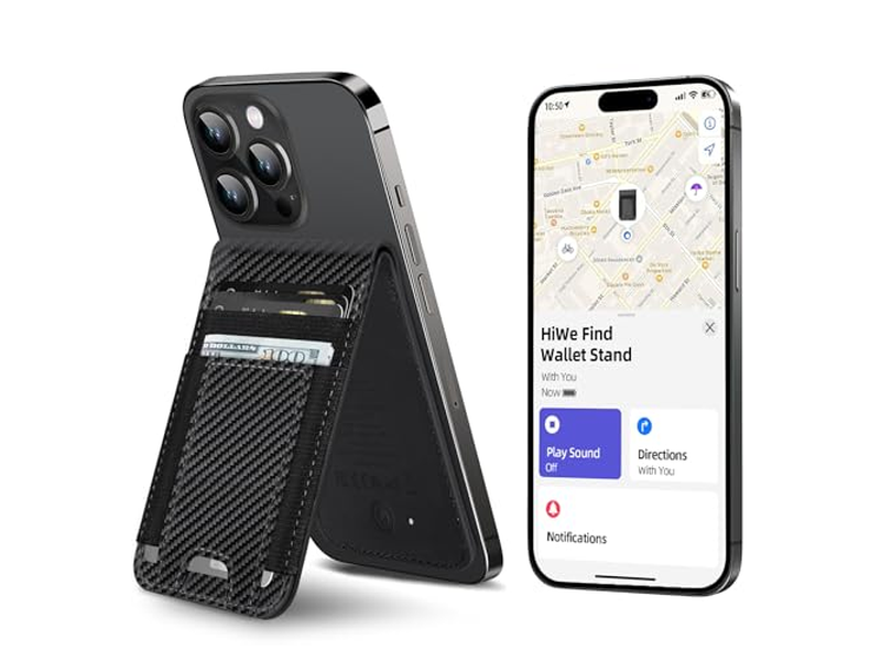 Portefeuille — MagSafe Wallet Stand with Find My Anti-Lost 9 Card Holder RFID Bloc