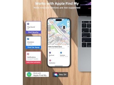 Portefeuille — MagSafe Wallet Stand with Find My Anti-Lost 9 Card Holder RFID Bloc
