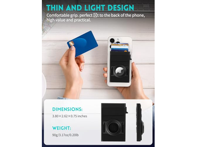 Portefeuille — MagSafe Wallet with AirTag Holder Slim Credit Card Holder with Elasti