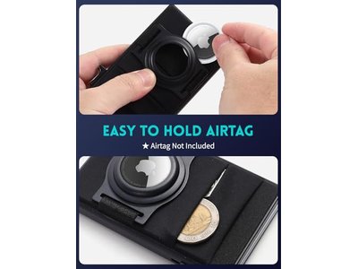 Portefeuille — MagSafe Wallet with AirTag Holder Slim Credit Card Holder with Elasti