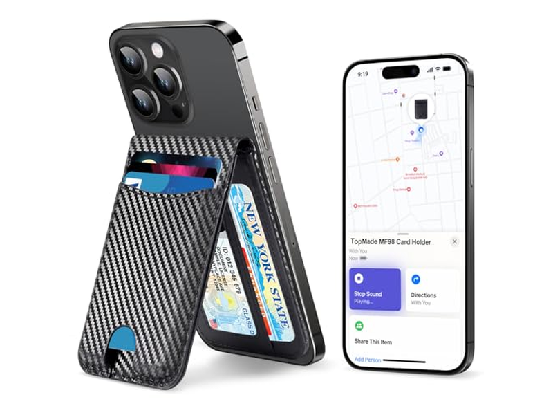 Portefeuille — MagSafe Wallet with Find My Magnetic Card Holder Adjustable Stand 6