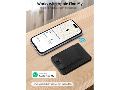 Portefeuille — MagSafe Wallet with Money Clip Works with Find My 8 Card Holder Bla