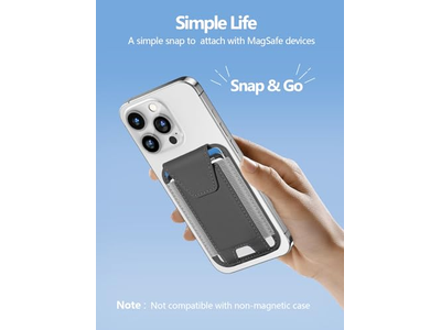 Portefeuille — MagSafe Wallet with Privacy Flap Magnetic Card Holder RFID Blocking