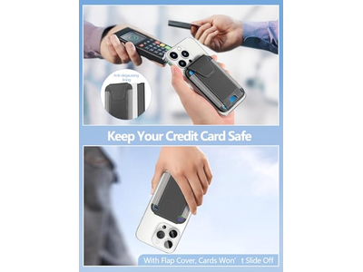 Portefeuille — MagSafe Wallet with Privacy Flap Magnetic Card Holder RFID Blocking