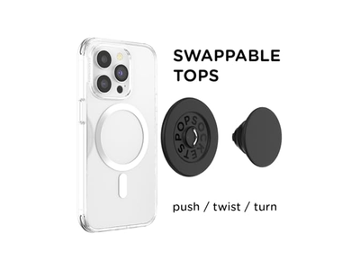 Poignée pour téléphone — Phone Grip for MagSafe with Kickstand and Magnetic Stand - Black