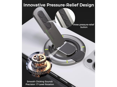 Poignée pour téléphone — Phone Grip with Magnetic Ring and 360degree Rotation for All Phones