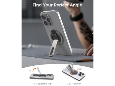 Poignée pour téléphone — Phone Grip with Magnetic Ring and 360degree Rotation for All Phones