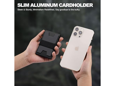 Portefeuille — Slim Aluminum Card Holder Wallet RFID Blocking Holds 12plus Cards Plus