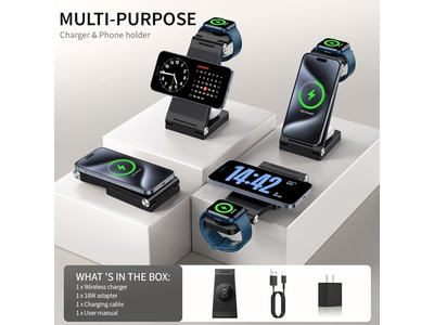 Support pour téléphone — Traveling Wireless Fast Charging Station