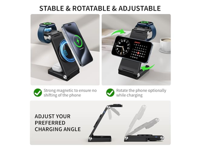 Support pour téléphone — Traveling Wireless Fast Charging Station