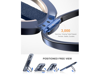 Poignée pour téléphone — Ultra Phone Grip Stand with Replaceable Elastic Finger Loop and Magnet