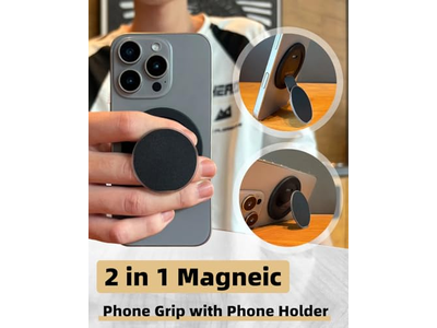 Poignée pour téléphone — Ultra-Thin Magnetic Phone Grip Multi-Angle Ring Holder Stand 360degree Ro