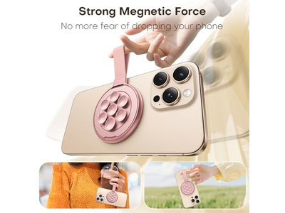 Poignée pour téléphone — Universal Magnetic Suction Phone Grip - 360degree Rotating Hands-Free Holde