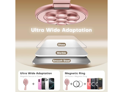 Poignée pour téléphone — Universal Magnetic Suction Phone Grip - 360degree Rotating Hands-Free Holde