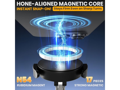 Support pour téléphone — Vacuum Magnetic Phone Holder with Clamp