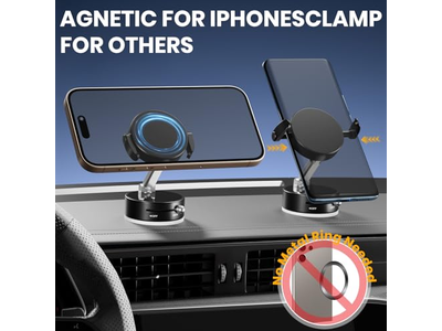 Support pour téléphone — Vacuum Magnetic Phone Holder with Clamp