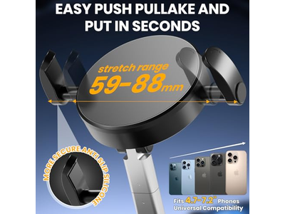 Support pour téléphone — Vacuum Magnetic Phone Holder with Clamp