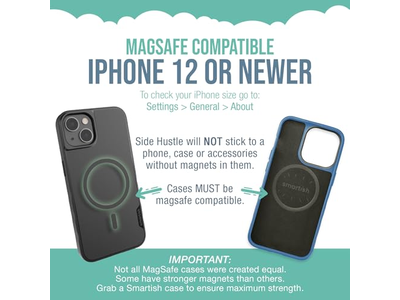 Portefeuille — Vegan Leather Slim Detachable Magnetic Card Holder for MagSafe Phones